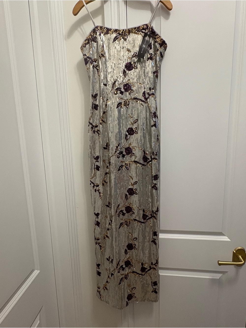 Adam Light Gray Dress Label Detail